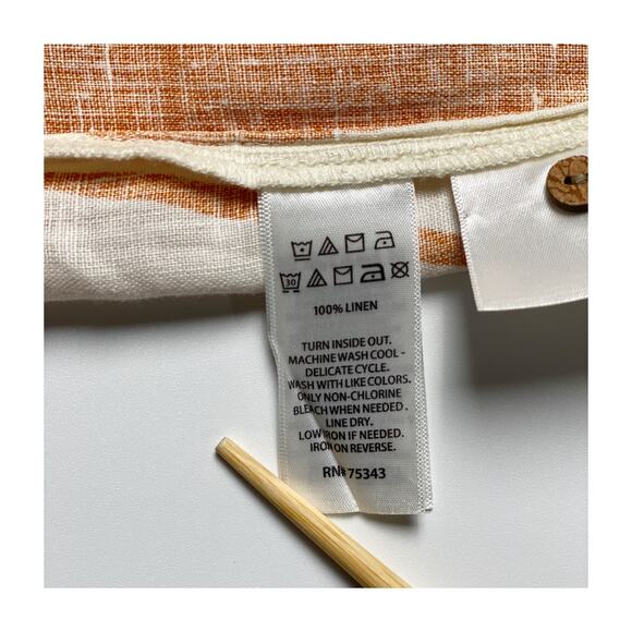 Rachel Zoe Zebra Stripe Linen Pant Set Orange White Top L Pants S India - Picture 10 of 16